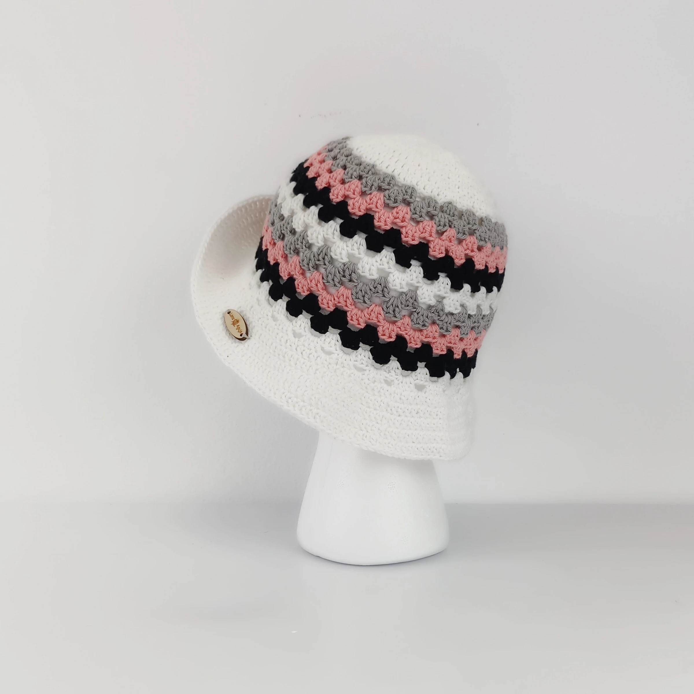 Gorro de crochê de algodão estilo boêmio – photo 6